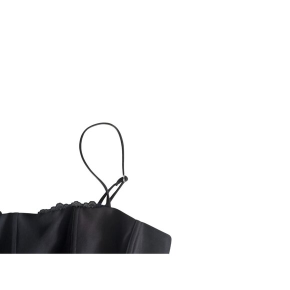 WHITE FOX Black Lace Trim Crop Tank Top Size XL - Picture 6 of 6